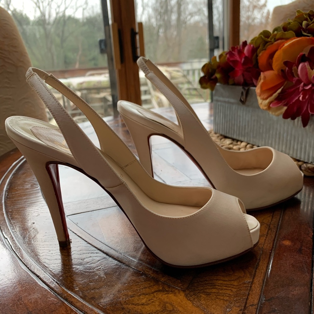 Christian Louboutin peep toe heels size 36 1/2